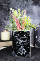Witchcraft Magic Book of Spells 5.25" H Ceramic Book Shaped Planter Pot Vase