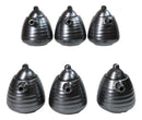 Set Of 6 Tetsu Kesho Black Tenmoku Porcelain Soy Sauce Shoyu Flask Dispensers