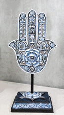 Hand of God Hamsa Palm With Magen David Star Eye of Providence Figurine Plaque