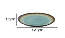 Pack Of 6 Crackle Green Midori Kannyu Ceramic Wavy Round Dinner Plates 11" D