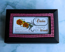 October Month Opal Birthstone Elegance And Warmth Black Musical Trinket Box