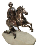 Bronze Horseman Tsar King Peter The Great On Equestrian Horseback Figurine 10"H