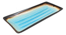 Set Of 6 Blue Aozora Kannyu Collection Ceramic Rectangular Serving Platters 12"L