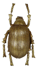 Ebros Large Gold Leaf Resin Scarab Dung Beetle Wall Sculpture Or Table Decor