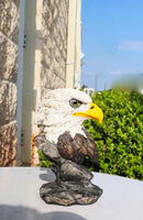 American Patriotism Majestic Royal Bald Eagle Head Bust On Rocks Figurine 4.5"H