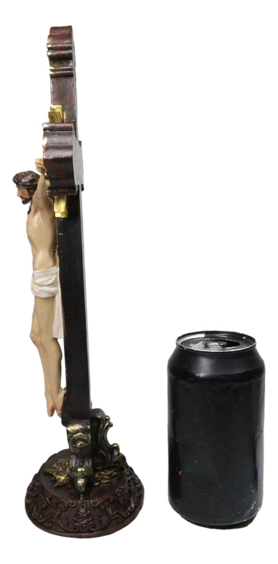 Passion of Jesus Christ Crucified On The Cross With Pointed Star Desktop Plaque