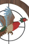 Rustic Pheasant Bird Hunting in Scope Crosshairs Hunting MDF Wood Wall Decor