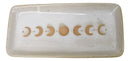 Cream White Ceramic Wicca Witchcraft Moon Phase Trinket Tray Dish Platter 7"L
