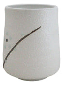 Pack Of 6 Yukino Hana Snow Flowers Reactive Glaze Ceramic Yunomi Tea Cups 9oz