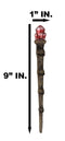 Wizard Red Crystal Tree Ent Skulls Cosplay Wand 9.5" Accessory Fantasy Decor