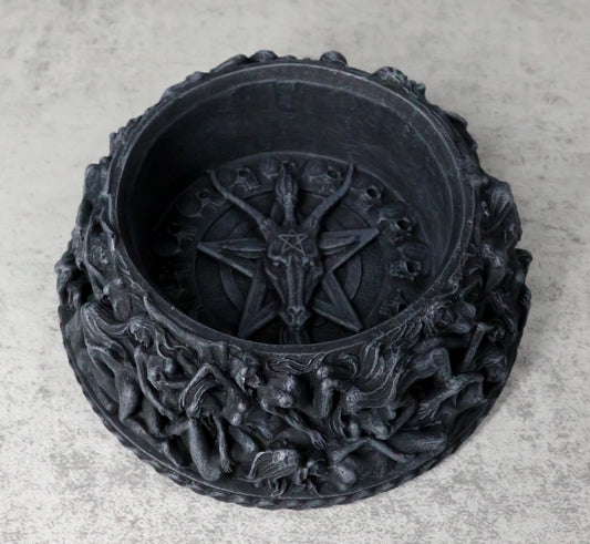 Occult Baphomet Sabbatic Goat Pentagram Erotica Base Stand For Crystal Ball
