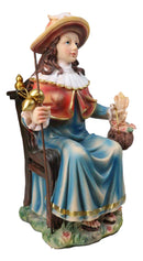 Roman Catholic Santo Nino Holy Infant of Atocha Seated On Throne Statue 13"H