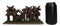 Rustic Western Forest Moose Family By Tree Logs HOME Sign Desktop Plaque