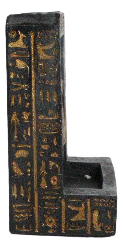 Egyptian God of The Dead Anubis Hieroglyphs Backflow Incense Burner Figurine - Ebros Gift