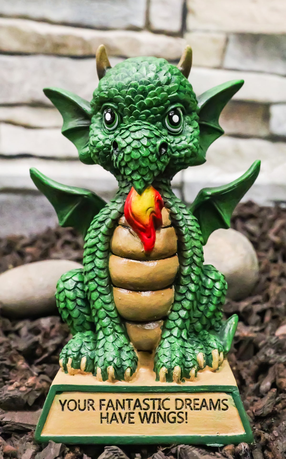 Green Koan Cartoon Chibi Dragon Figurine Your Fantastic Dreams Have Wings!