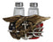 US Navy Sailor Eagle Anchor Trident Emblem And Flag Salt Pepper Shakers Holder