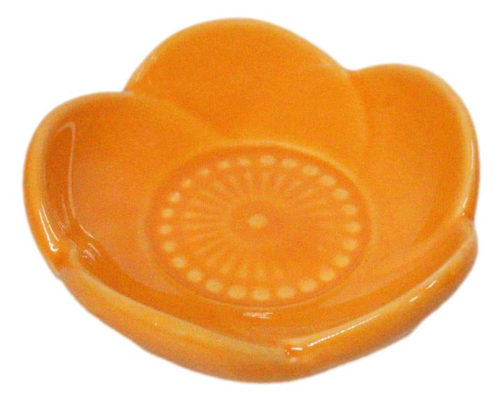 Ebros Set of 6 Orange Sakura Cherry Blossom Porcelain Sauce Dishes 3 Inch