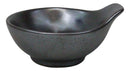 Pack Of 5 Tetsu Kesho Black Small Ponzu Sauce Miso Soup Bowls With Handle 5oz