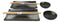 Hakumu Grey Porcelain Sushi Plates Sauce Dishes Chopsticks Dinnerware Set For 2