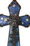 Rustic Country Windmill By Cottage Barn Home With Starry Night Skies Wall Cross