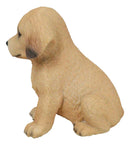 Realistic Sitting Adorable Labrador Puppy Figurine 5.75"H Pet Pal Collectible
