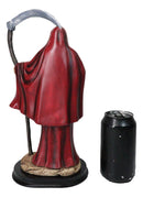 Red Robe Santa Muerte With Scythe Patroness Of Love And Romance Figurine 12"H