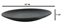 Pack Of 6 Black Silk Melamine Round Dinner Plates 10"D Restaurant Supply