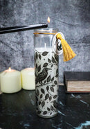 Pack of 2 Mystic Raven Deadly Nightshade Scented Tube Candles in Glass Jars 8"H