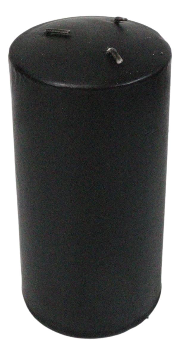 Large Gothic Draculina Pink Vampire Tears Black Unscented Pillar Candle 6"H
