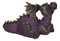 Whimsical Purple Comical Garden Dragon In Repose With Crossed Arms Figurine