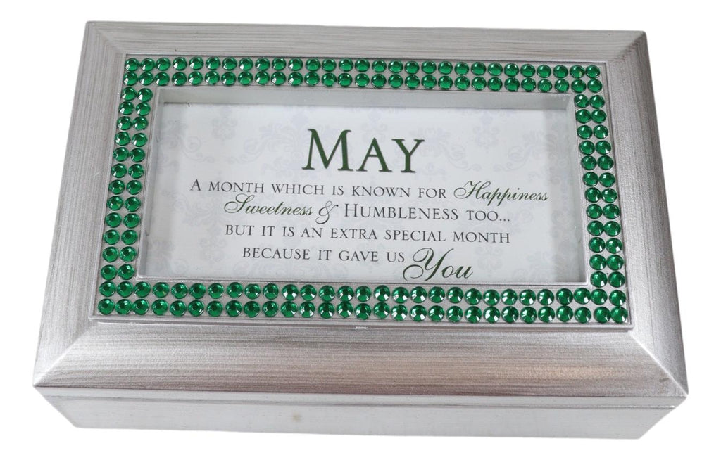 Humility Green May Green Emerald Happiness Humility Birthstones Silver Tone Musical T ...