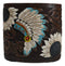 Southwestern Native American Indian Chief Headdress Feathers Toothbrush Holder