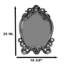 25"H Large Vintage Silver Marine Sea Monster Kraken Cthulhu Octopus Wall Mirror