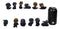 Set of 12 Halloween Black Cats With Witch Hats Mini Figurines In Multi Poses