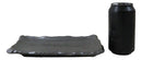 Pack Of 5 Black Tetsu Kesho Ceramic Collection Rectangular Wavy Sushi Plates