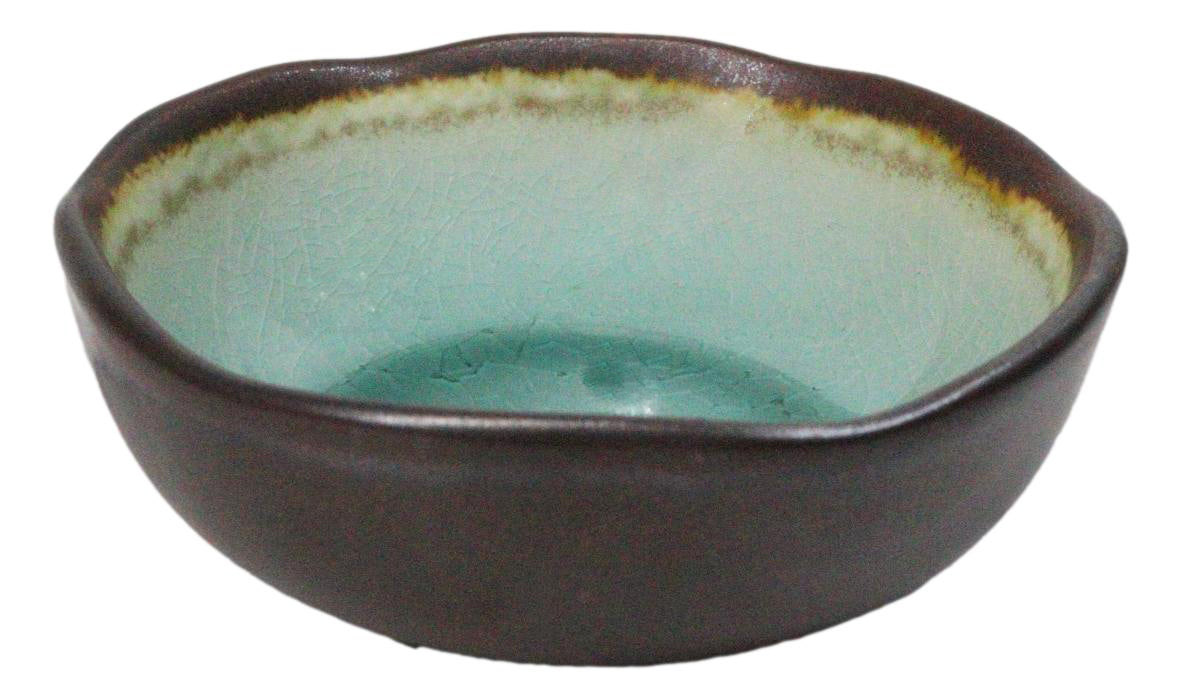 Pack Of 6 Midori Kannyu Green Porcelain Ceramic Small Shallow Bowls 7.5oz