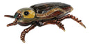 Brown Firefly Lightning Enameled Pewter Austrian Crystals Trinket Jewelry Box