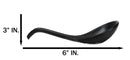 Contemporary Black Melamine Asian Soup Spoons With Ladle Hook Pack Of 12 Set