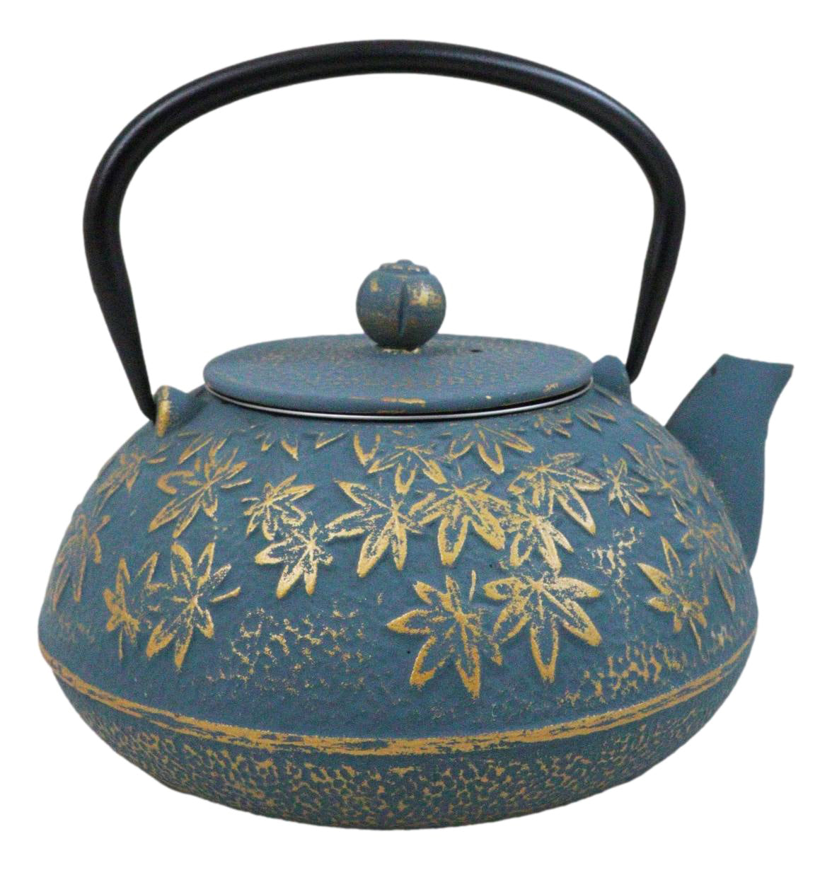 Traditional Oriental Tetsubin Maple Leaves Momiji Design Cast Iron Teapot 40oz
