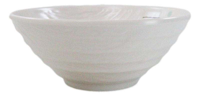 Set Of 6 Modern Yukino Hana Snowflakes Melamine Soup Pasta Salad Bowls 26oz