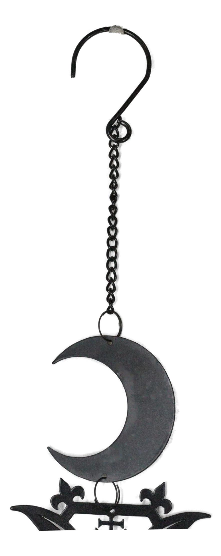 Macabre From The Crypt Vampire Coffin Moon Bats Spiral Wall Hanging Decoration