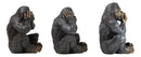 Forest Mythical See Hear Speak No Evil Sasquatch Big Foot Cryptid Apes Figurines