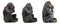 Forest Mythical See Hear Speak No Evil Sasquatch Big Foot Cryptid Apes Figurines