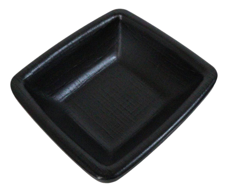Pack Of 6 Square Black Silk Melamine Condiments Sauce Dipping Bowl or Dishes