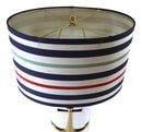 Sea Nautical Coastal Golden Ship Anchor Ceramic Table Lamp Navy Sailor Shade