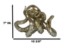 Nautical Sea Marine Octopus Bookends Pair Set Statue Antique Gold Finish