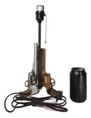Rustic Western Texas Triple Six Shooter Gun Pistols Desktop Bedside Table Lamp