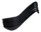 Pack Of 6 Matte Black Melamine Asian Noodle Soup Spoons With Ladle Hook Ends