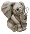 Safari African Savanna Whimsical Elephant Young Calf Wearing Glasses Figurine