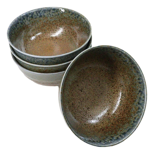 Set Of 4 Japanese Sunaji Kairagi Porcelain Medium Pasta Rice Soup Bowls 32oz